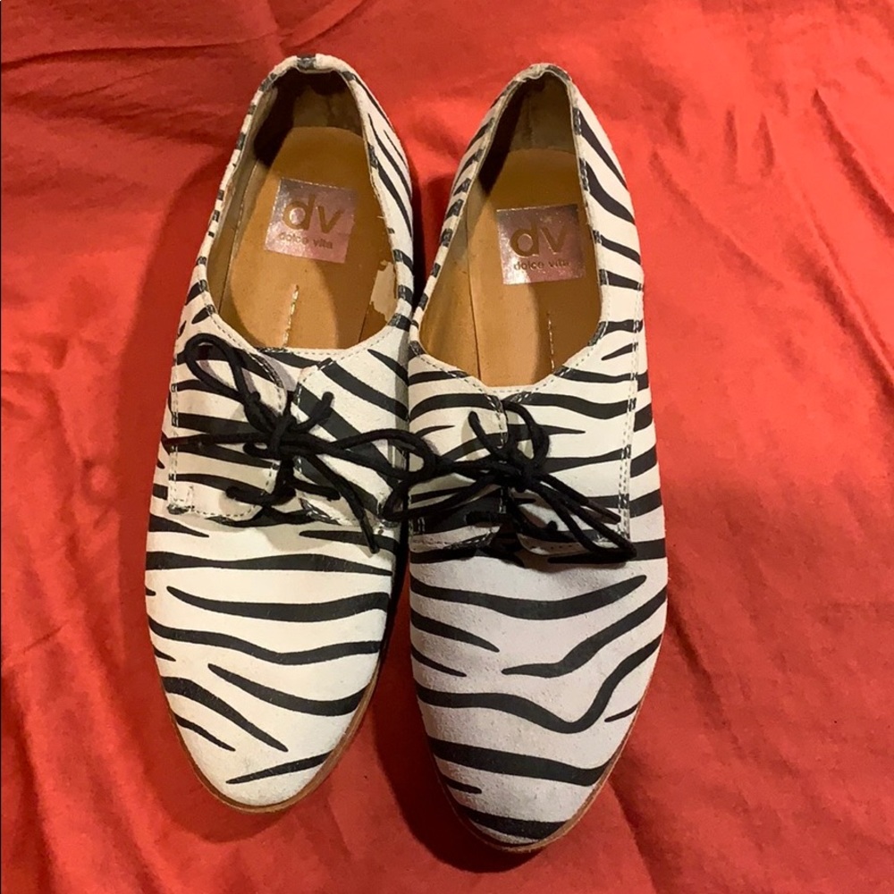 Zebra stripped shoes